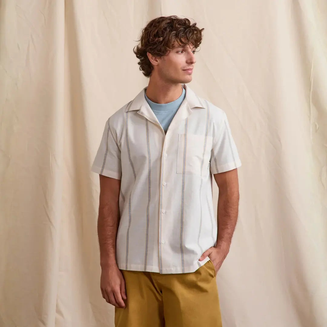 CHEMISE PAIOLIVE - ÉCRU & BLEU