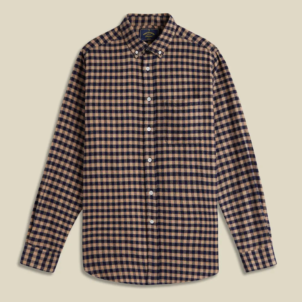 PORTUGUESE FLANNEL -  CHEMISE ROCA BROWN -  Klubb