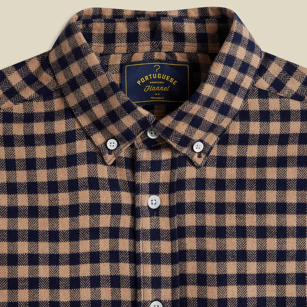 PORTUGUESE FLANNEL -  CHEMISE ROCA BROWN -  Klubb