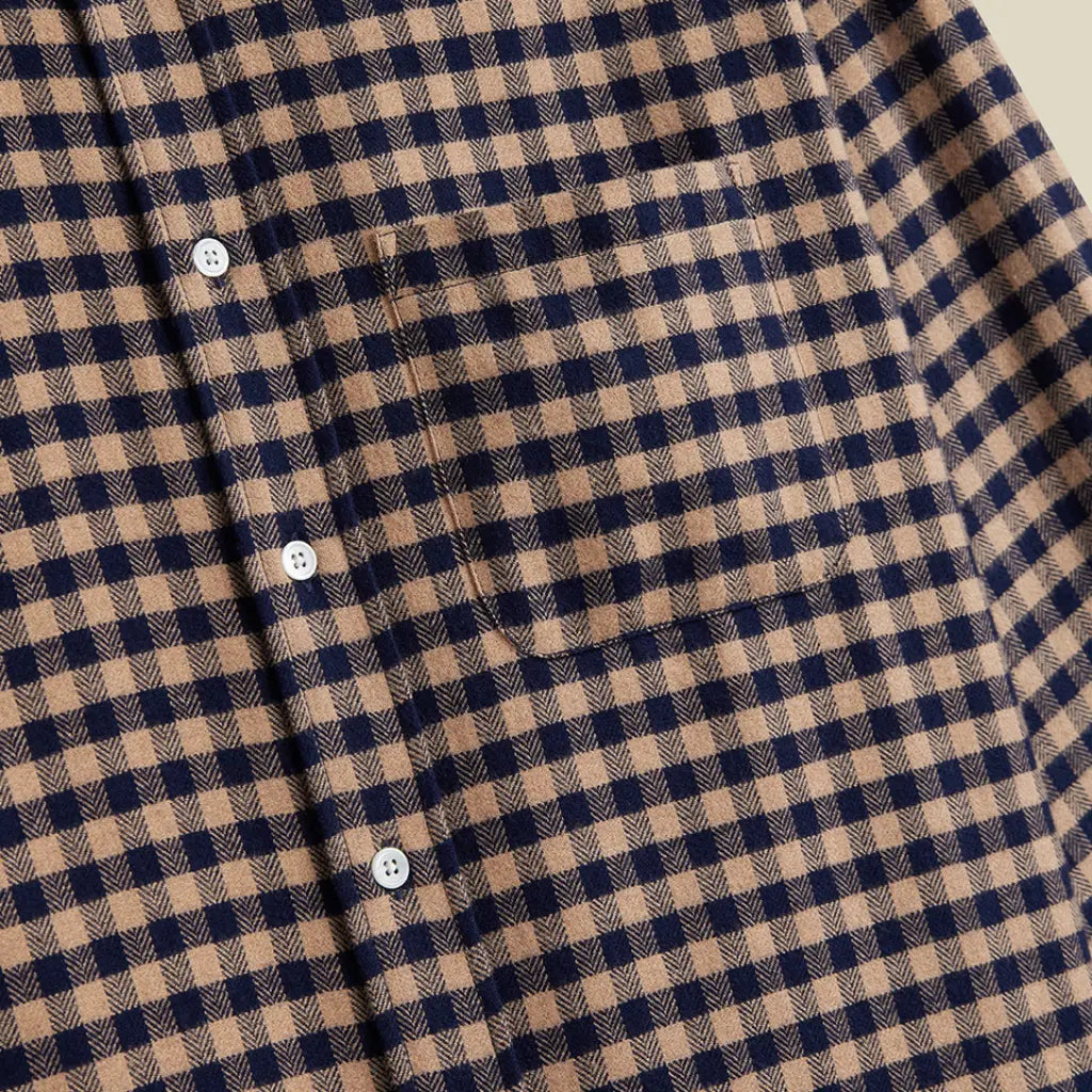 PORTUGUESE FLANNEL -  CHEMISE ROCA BROWN -  Klubb
