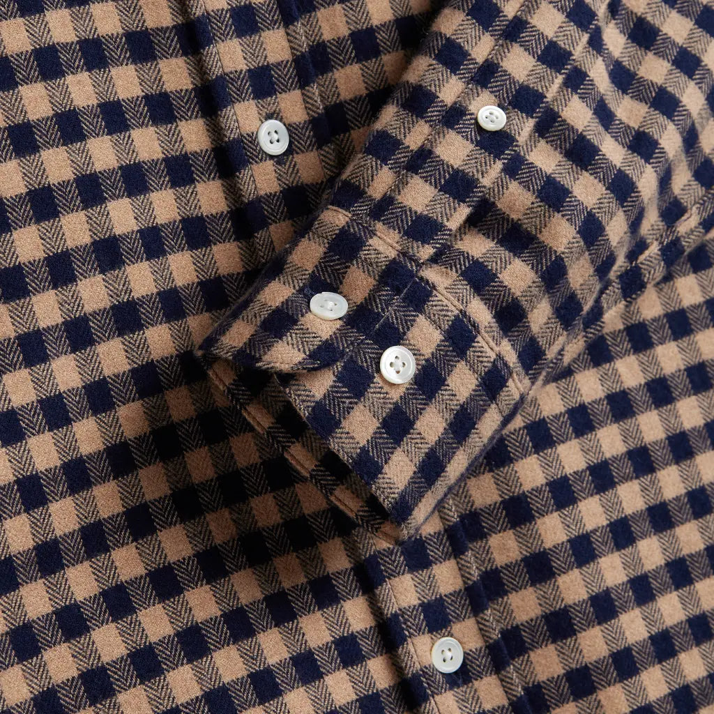 PORTUGUESE FLANNEL -  CHEMISE ROCA BROWN -  Klubb
