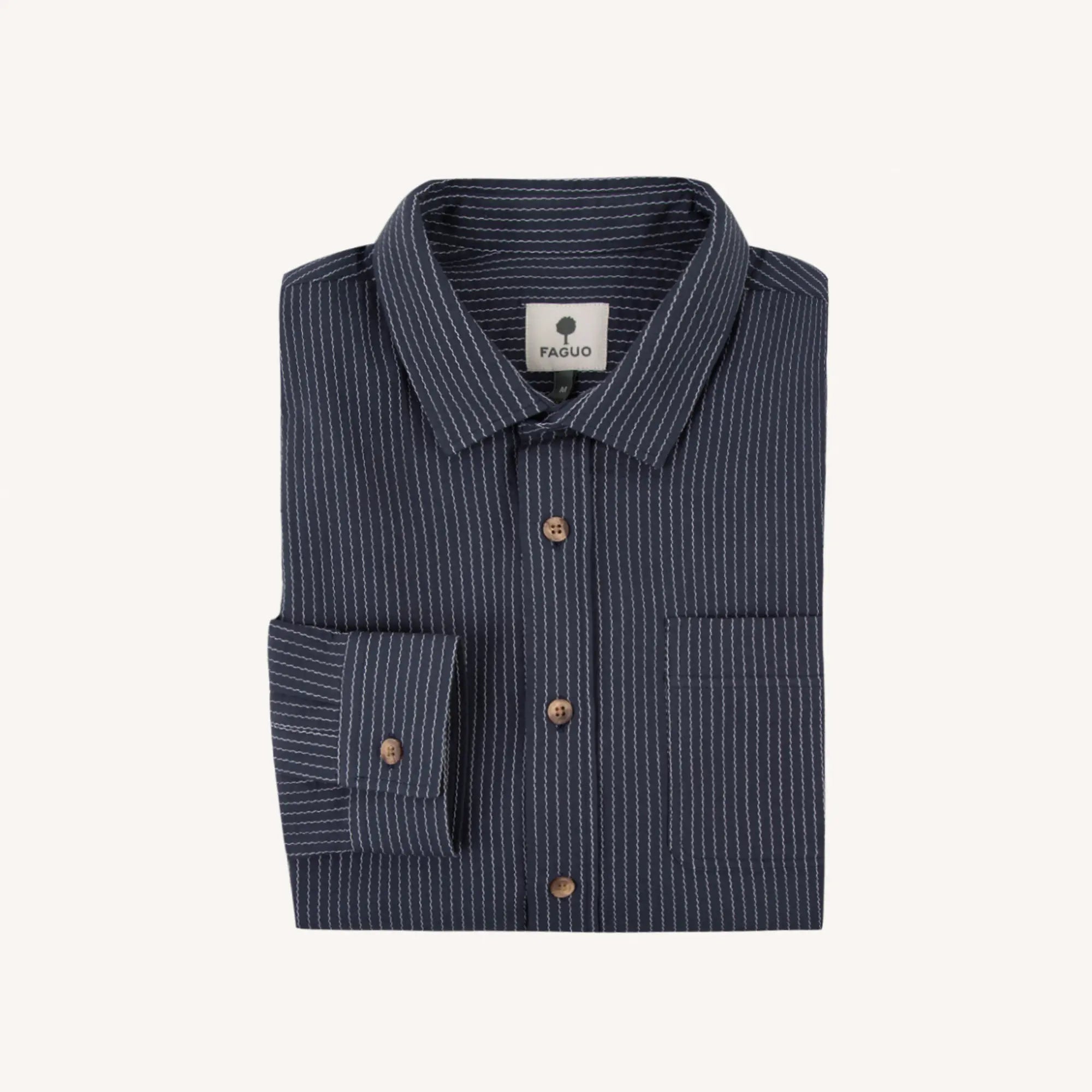 Chemise Signy Marine Grisé - Faguo - détail 5
