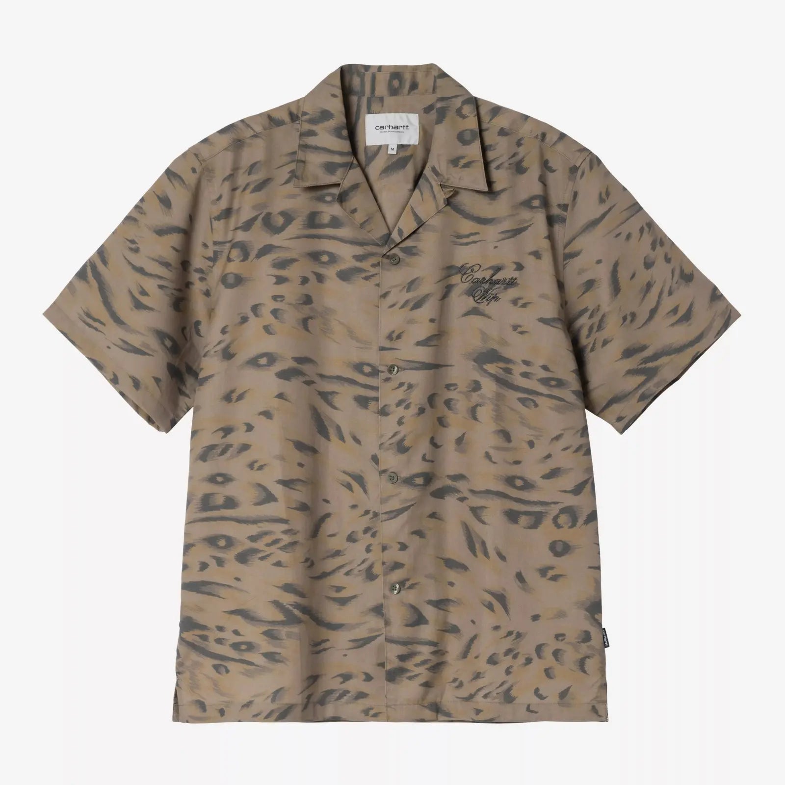 Chemise Travon Carhartt WIP Duck Feather manches courtes col bowling - vue avant