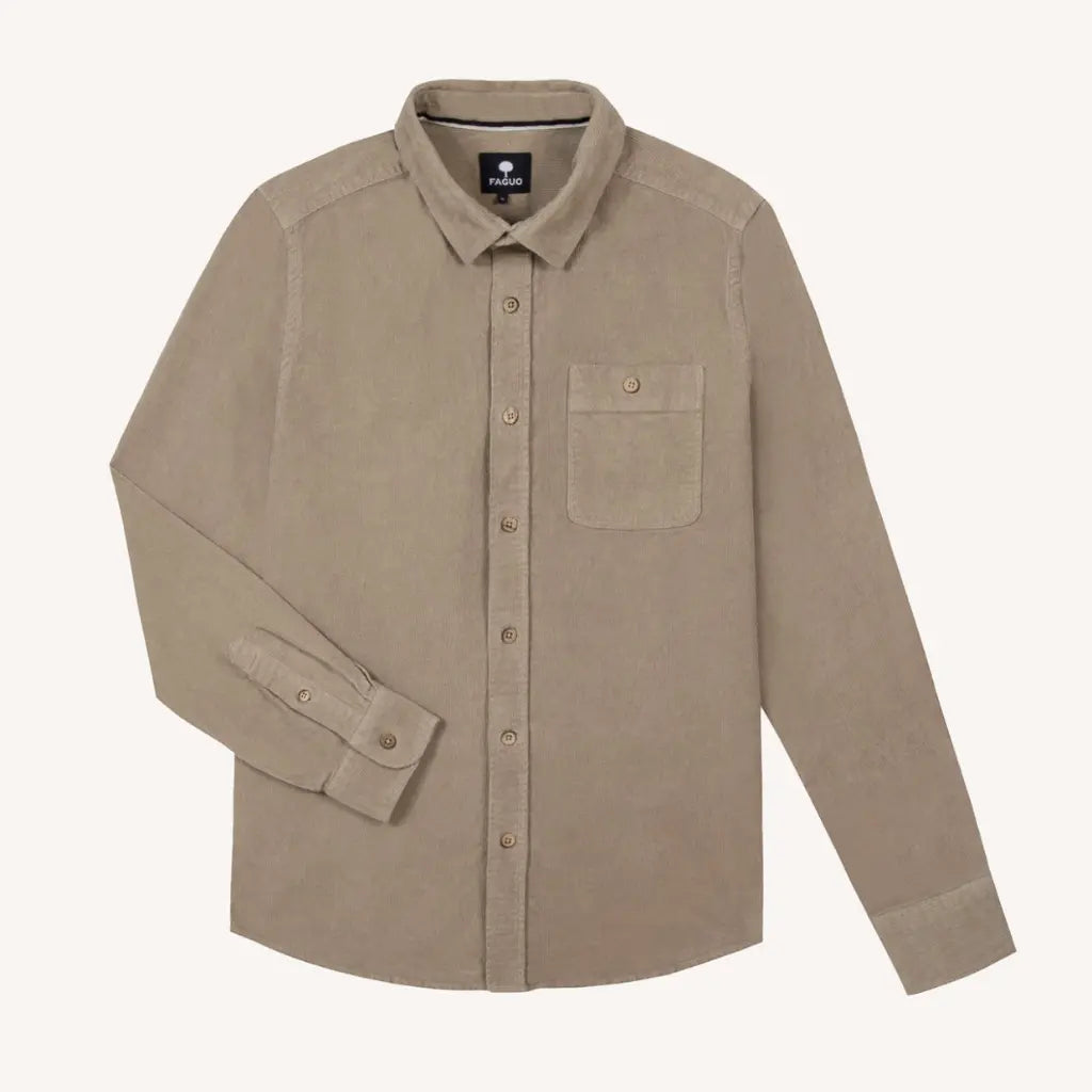 FAGUO -  CHEMISE VELOURS BEIGE -  Klubb