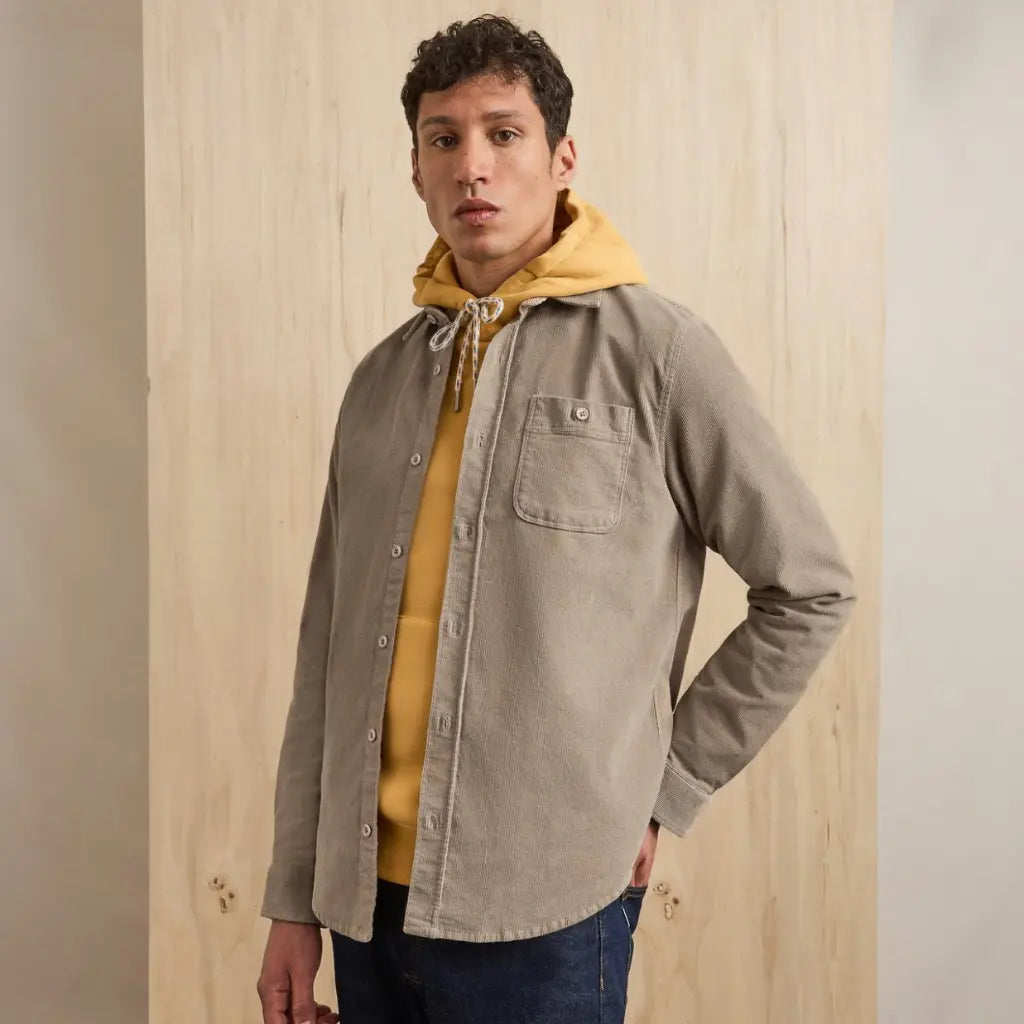 FAGUO -  CHEMISE VELOURS BEIGE -  Klubb