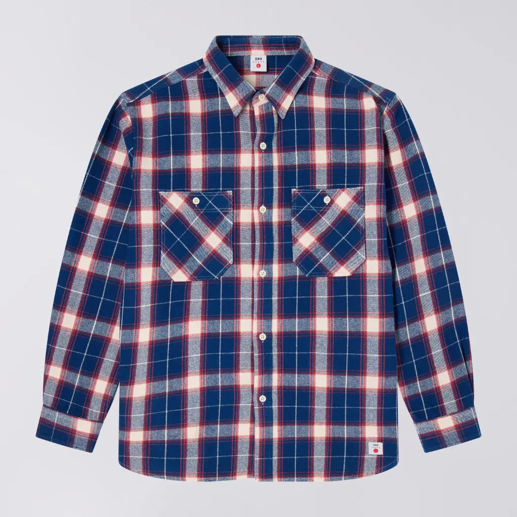 EDWIN -  CHEMISE WORKS MARINE & ROUGE -  Klubb