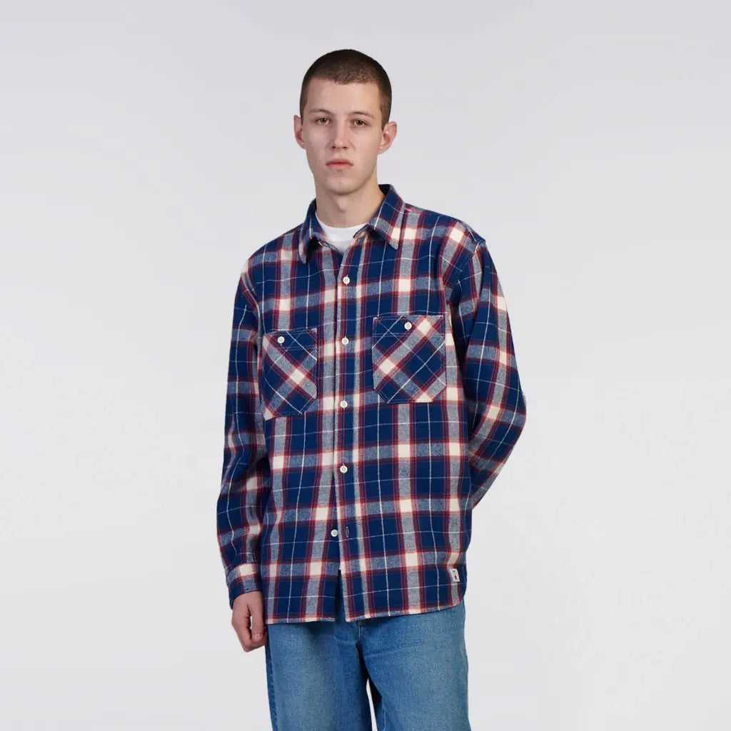EDWIN -  CHEMISE WORKS MARINE & ROUGE -  Klubb