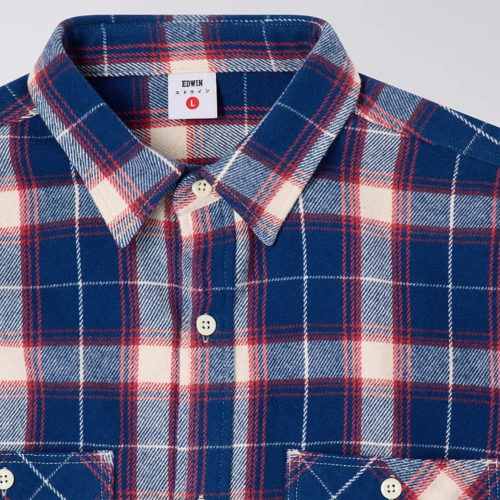 EDWIN -  CHEMISE WORKS MARINE & ROUGE -  Klubb