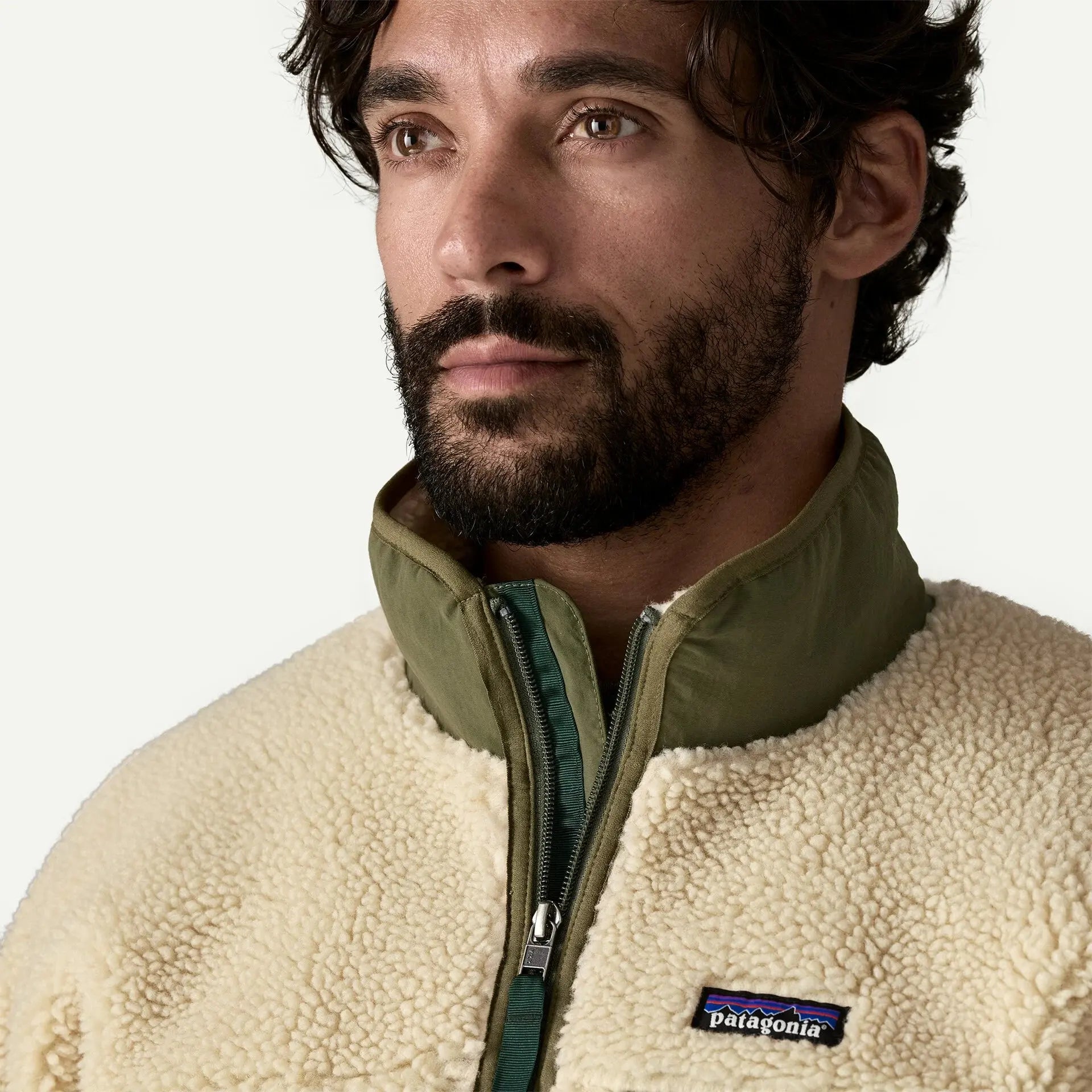 CLASSIC RETRO-X FLEECE JACKET - DARK NATURAL W/ BASSIN GREEN