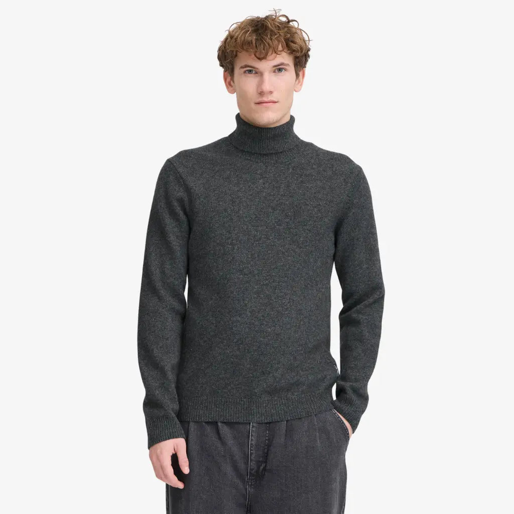 CASUAL FRIDAY -  COL ROULÉ - GRIS ANTHRACITE -  Klubb