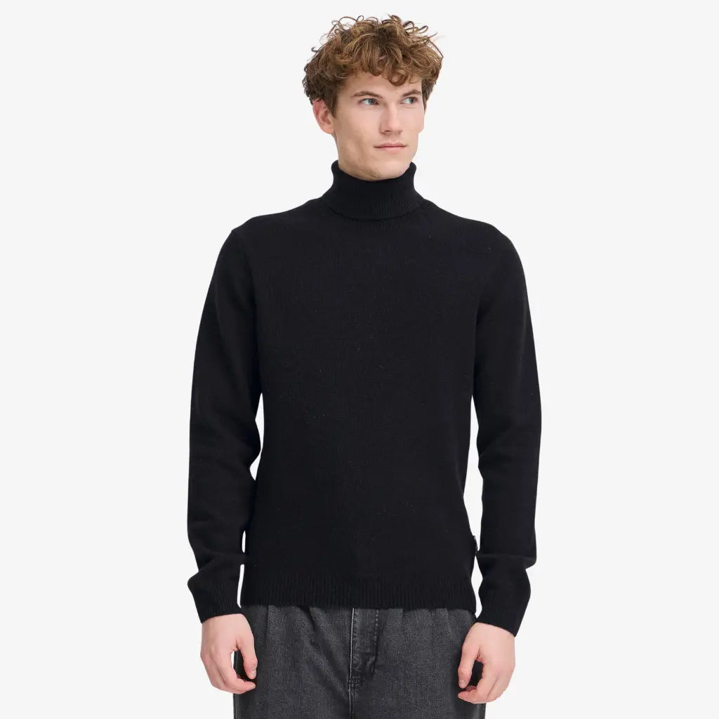CASUAL FRIDAY -  COL ROULÉ - NOIR ANTHRACITE -  Klubb