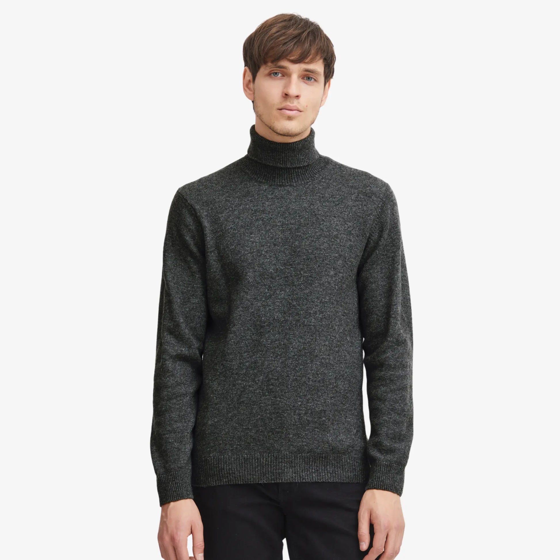 COL ROULÉ - GRIS ANTHRACITE CASUAL FRIDAY -  Klubb