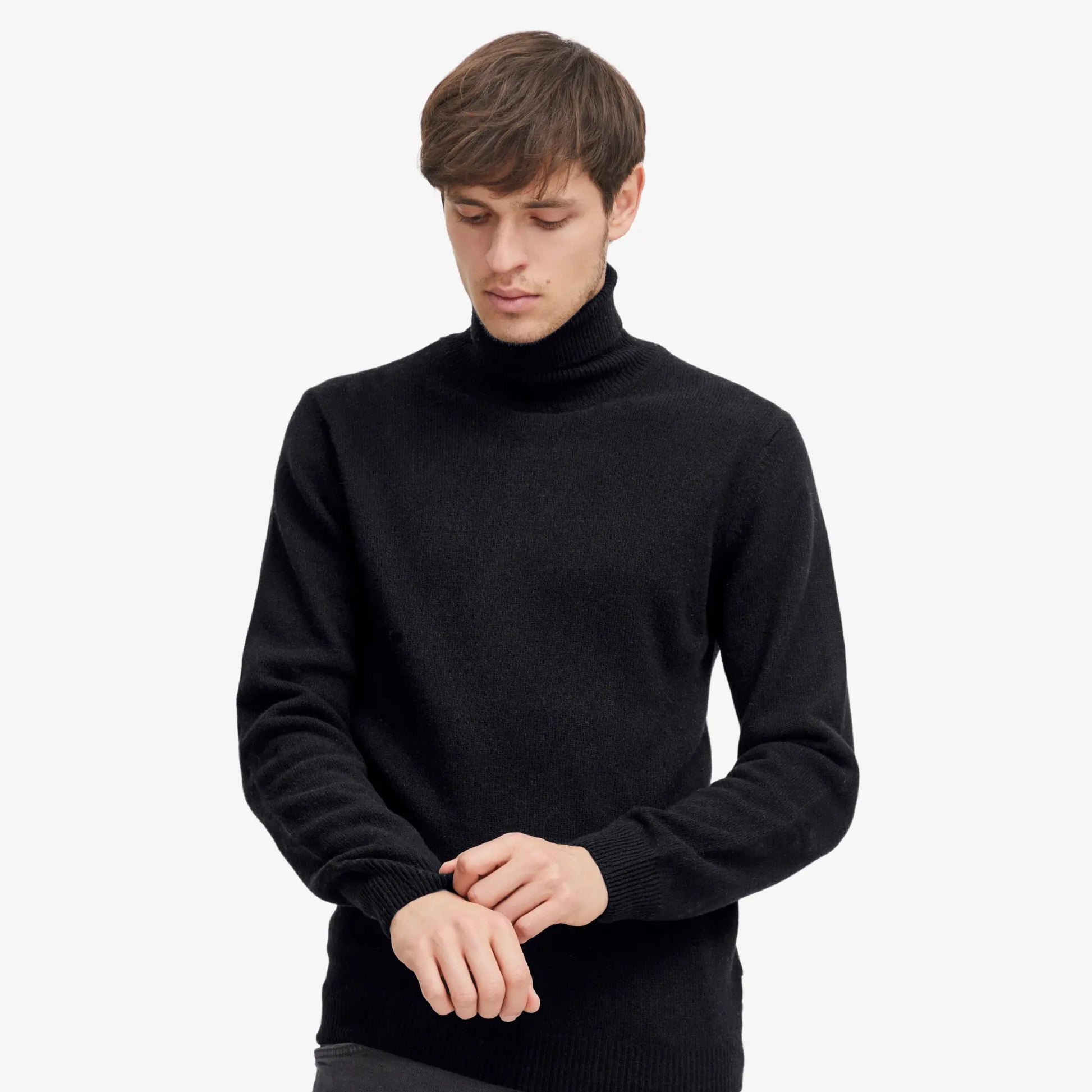 COL ROULÉ - NOIR ANTHRACITE CASUAL FRIDAY -  Klubb