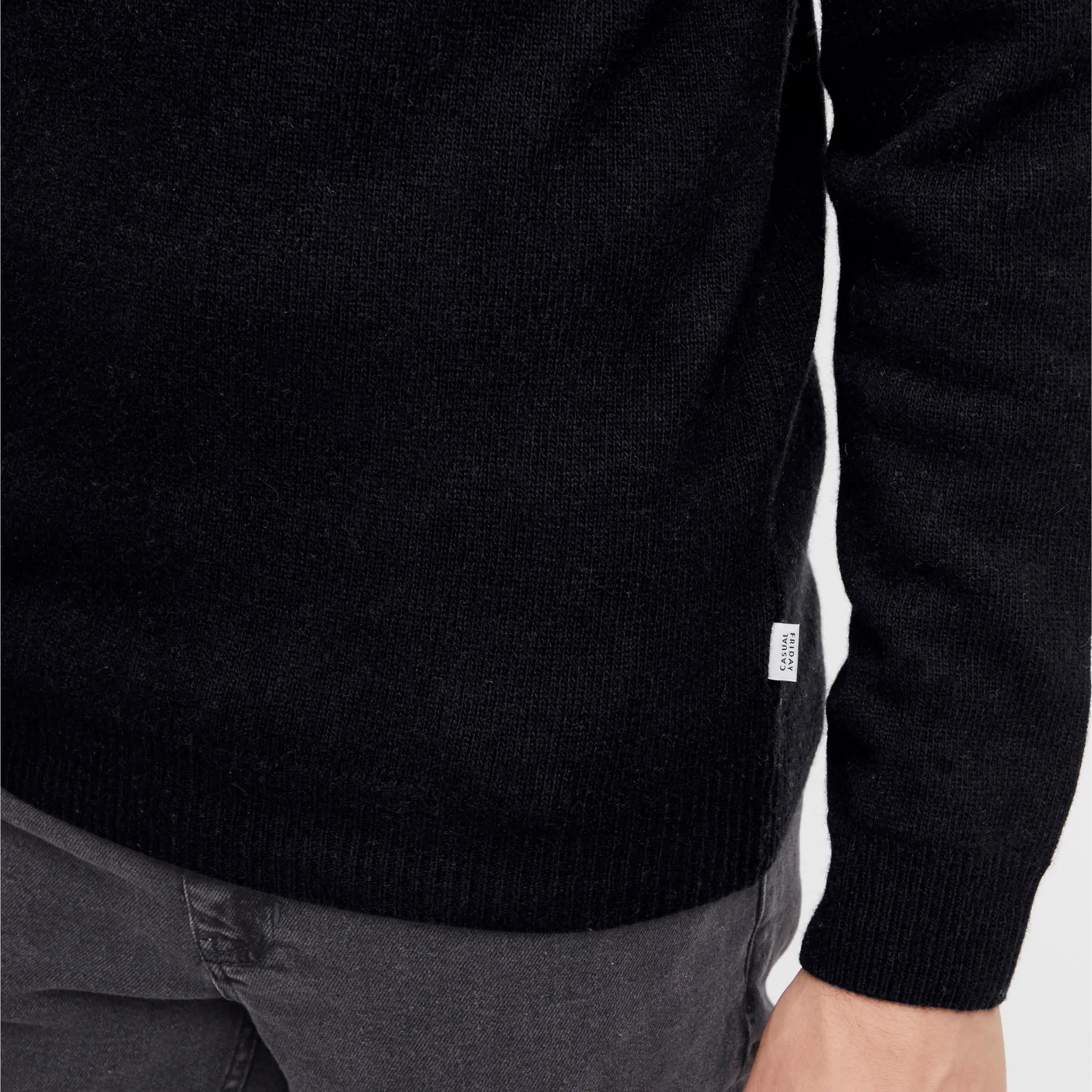 COL ROULÉ - NOIR ANTHRACITE CASUAL FRIDAY -  Klubb