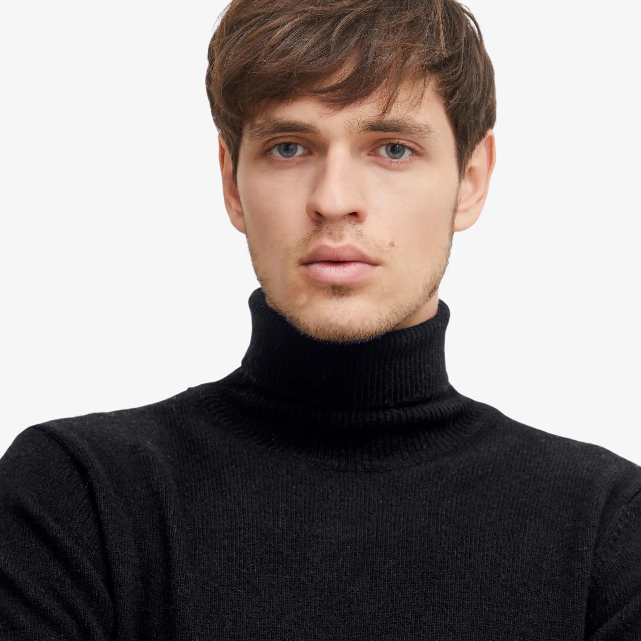 COL ROULÉ - NOIR ANTHRACITE CASUAL FRIDAY -  Klubb