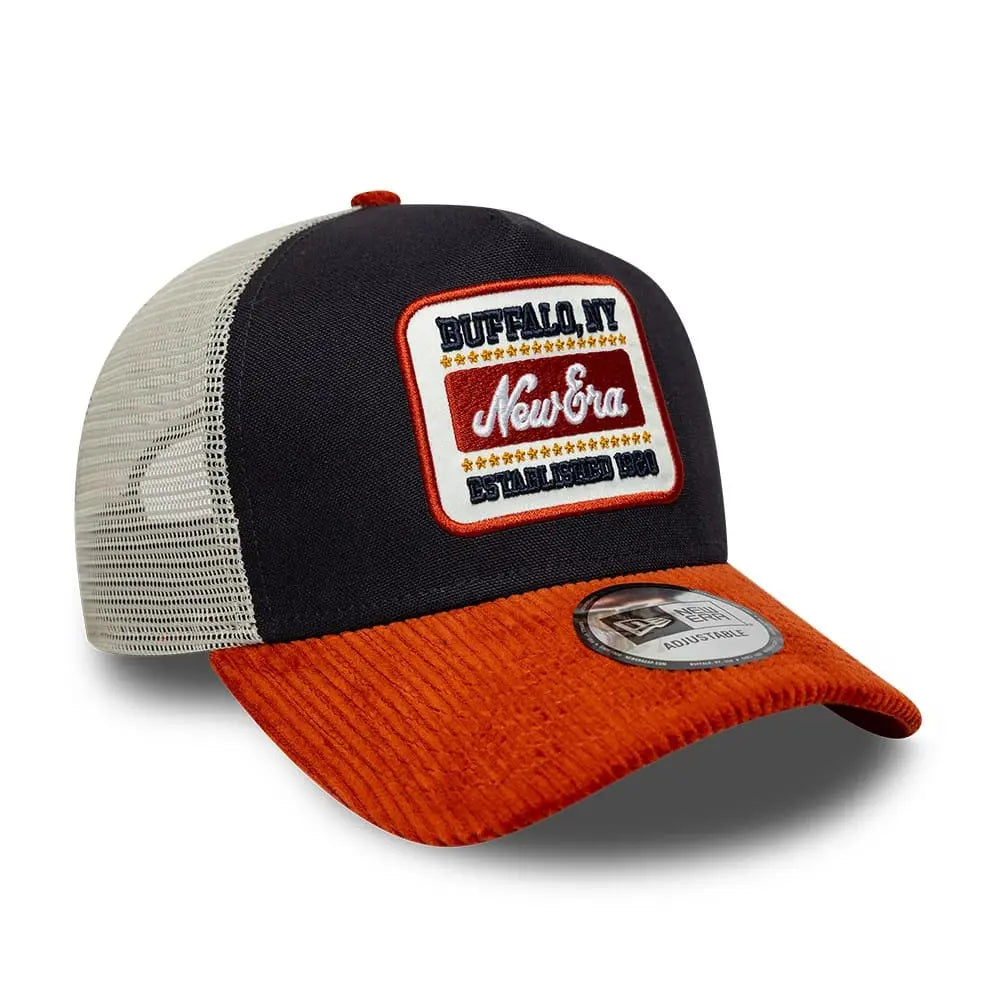 Casquette 9FORTY A-Frame Trucker New Era Patch Cord - Bleu Marine - New Era