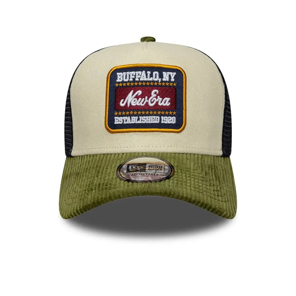 Casquette 9FORTY A-Frame Trucker New Era Patch Cord - Crème - New Era
