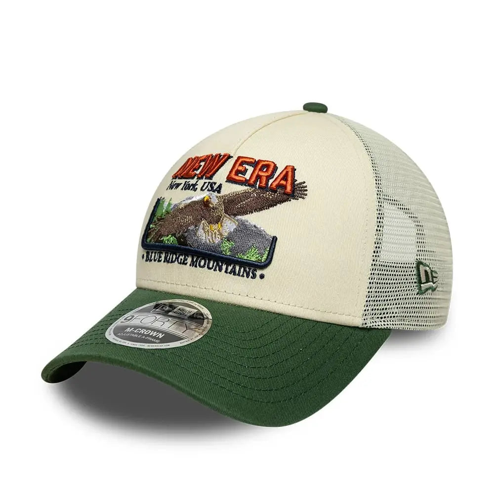 Casquette 9FORTY M-Crown A-Frame Trucker New Era Graphic - Crème - New Era