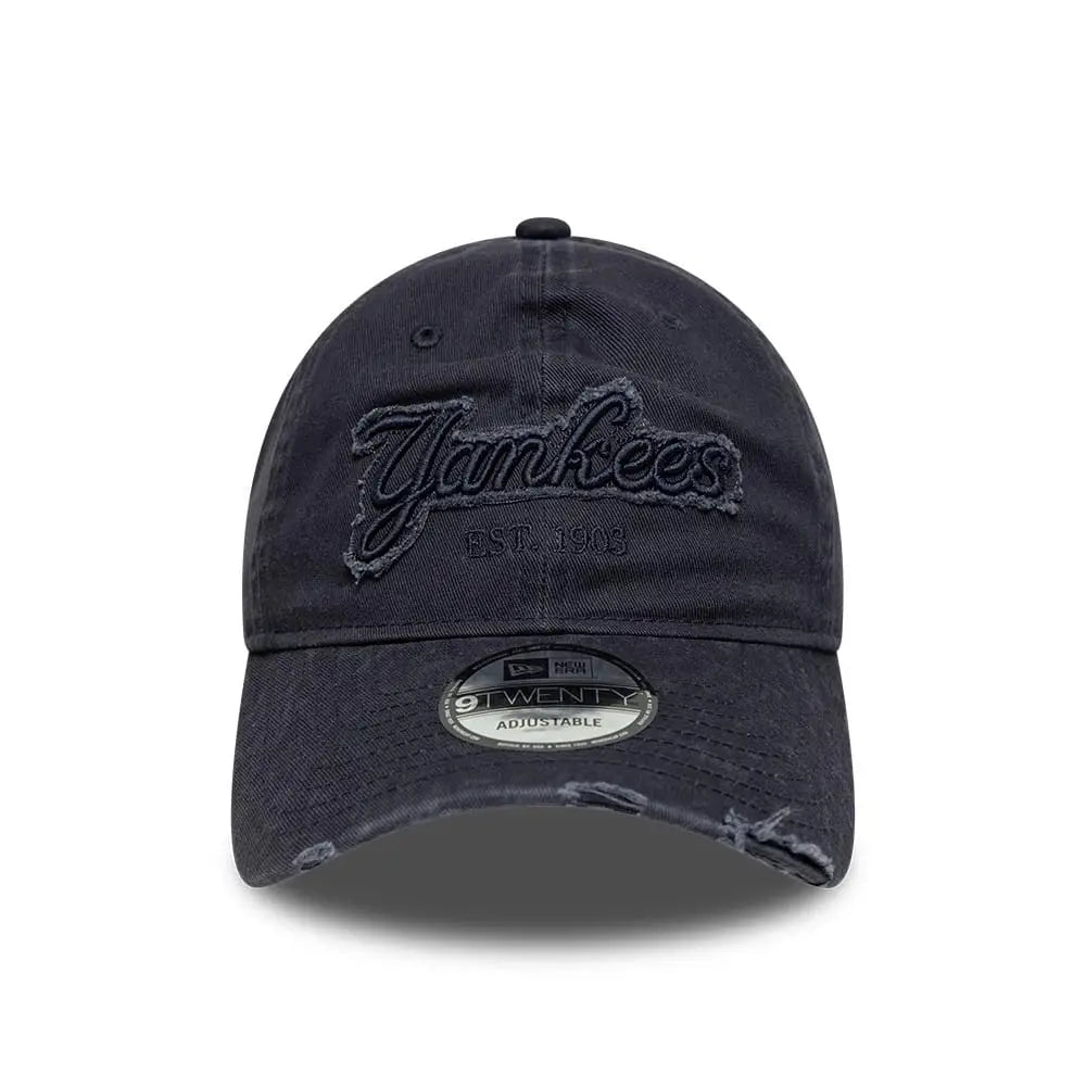 Casquette 9TWENTY New York Yankees MLB Distressed Denim - Bleu Marine - New Era
