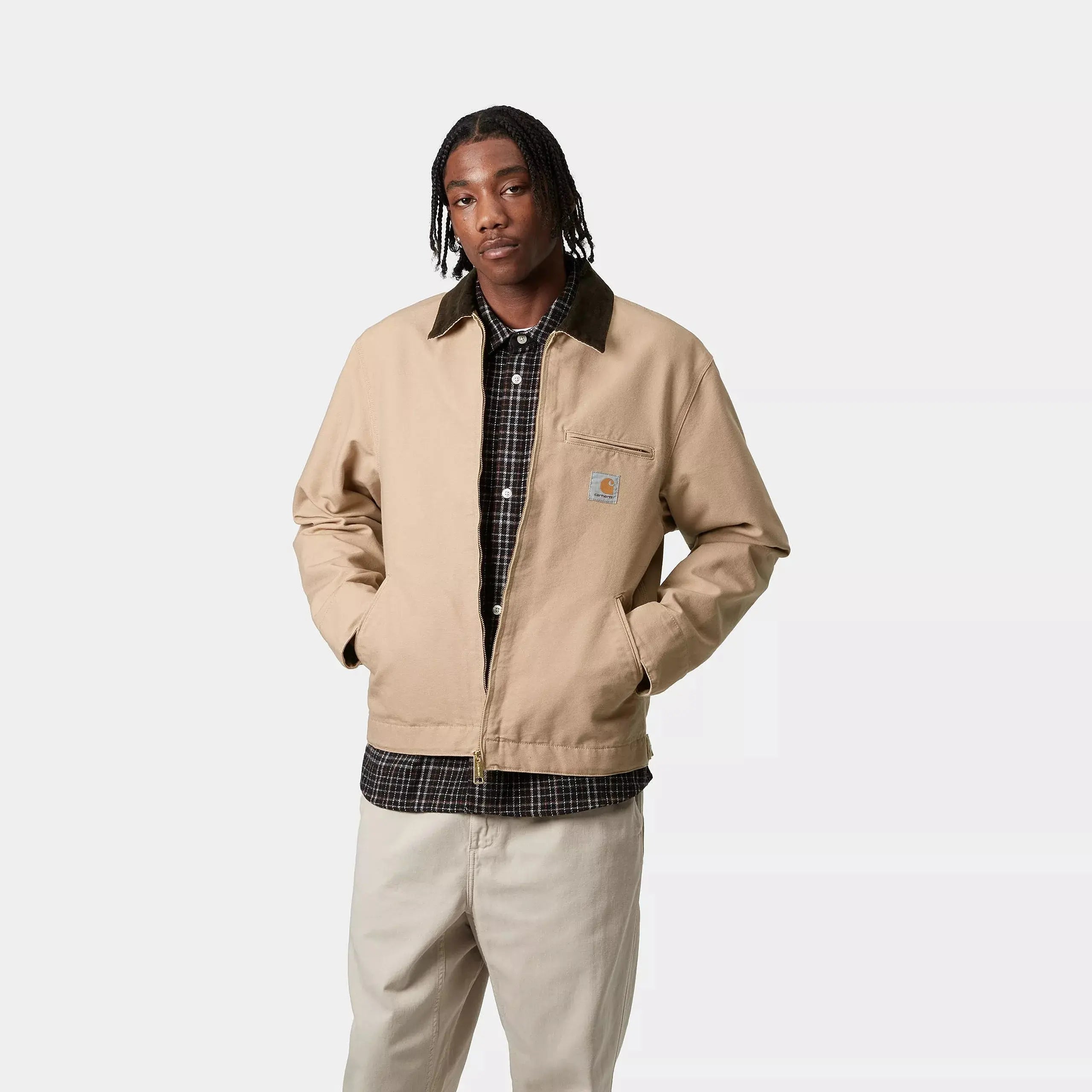 DETROIT JACKET - DUSTY H BROWN CARHARTT WIP -  Klubb