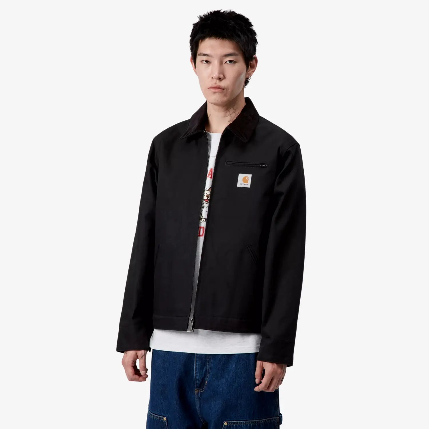 CARHARTT WIP -  DETROIT JACKET WINTER - BLACK RIGID -  Klubb