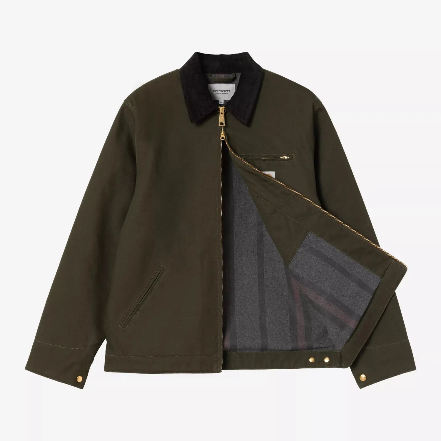 CARHARTT WIP -  DETROIT JACKET WINTER - OLIVE RIGID -  Klubb