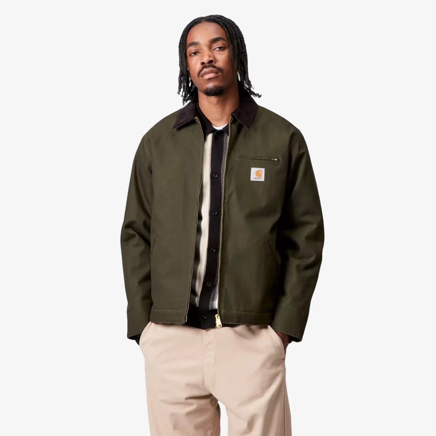 CARHARTT WIP -  DETROIT JACKET WINTER - OLIVE RIGID -  Klubb