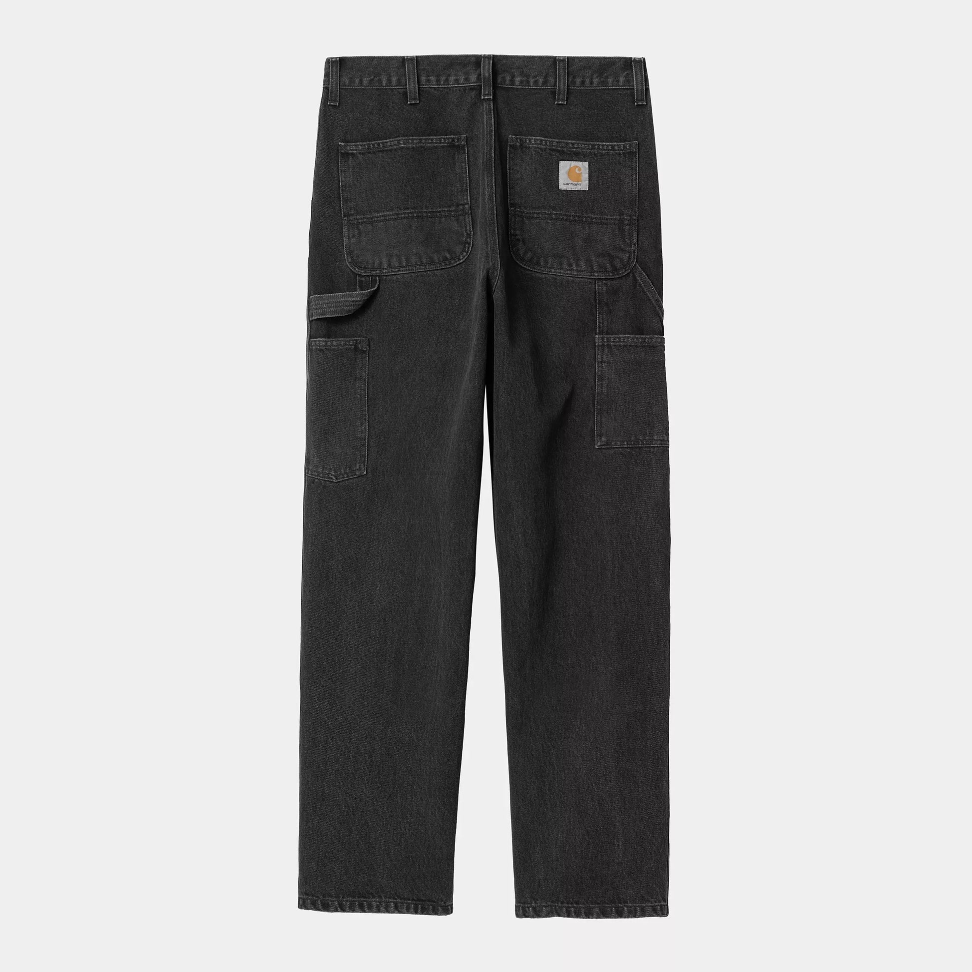 DOUBLE KNEE PANT - BLACK STONE WASHED CARHARTT WIP -  Klubb
