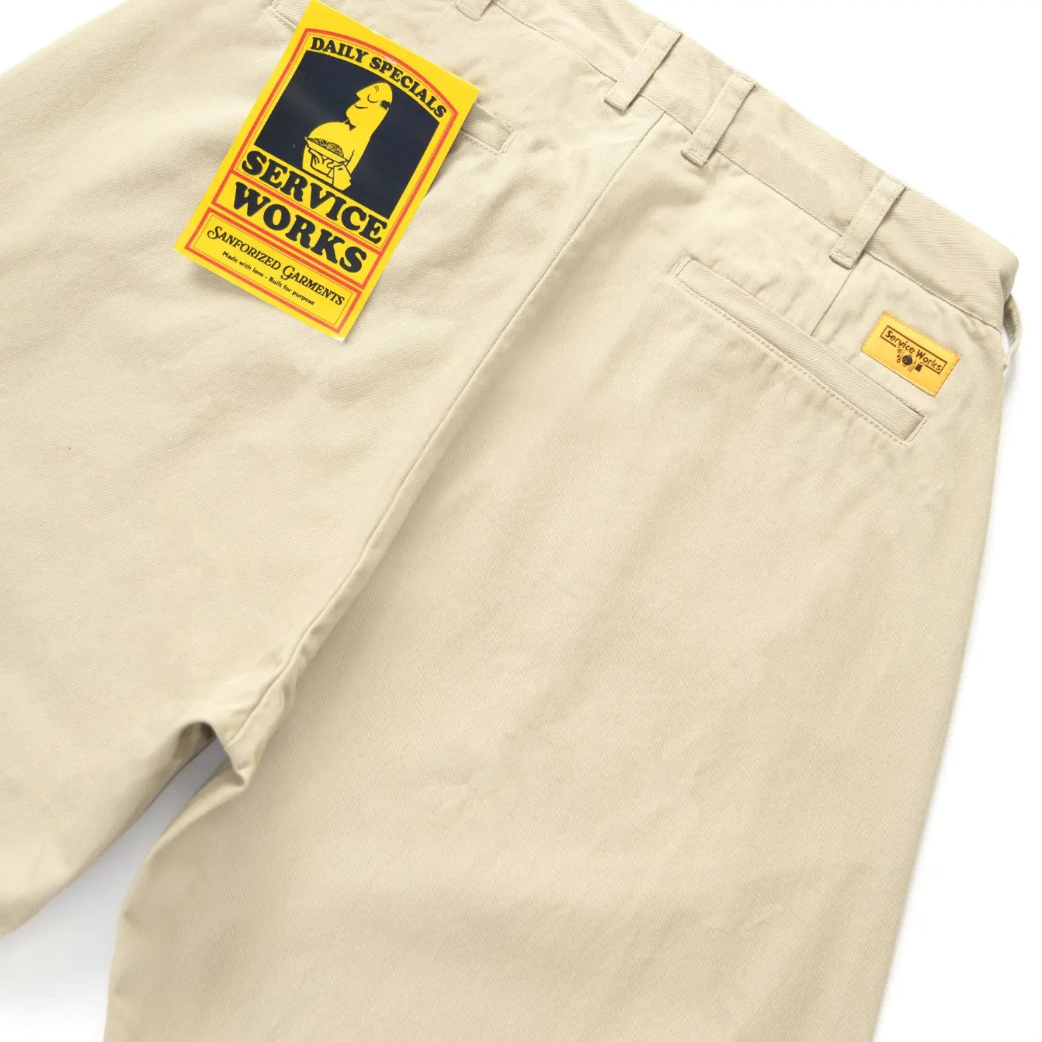 SERVICE WORKS -  DRILL PART TIMER PANT - BEIGE -  Klubb