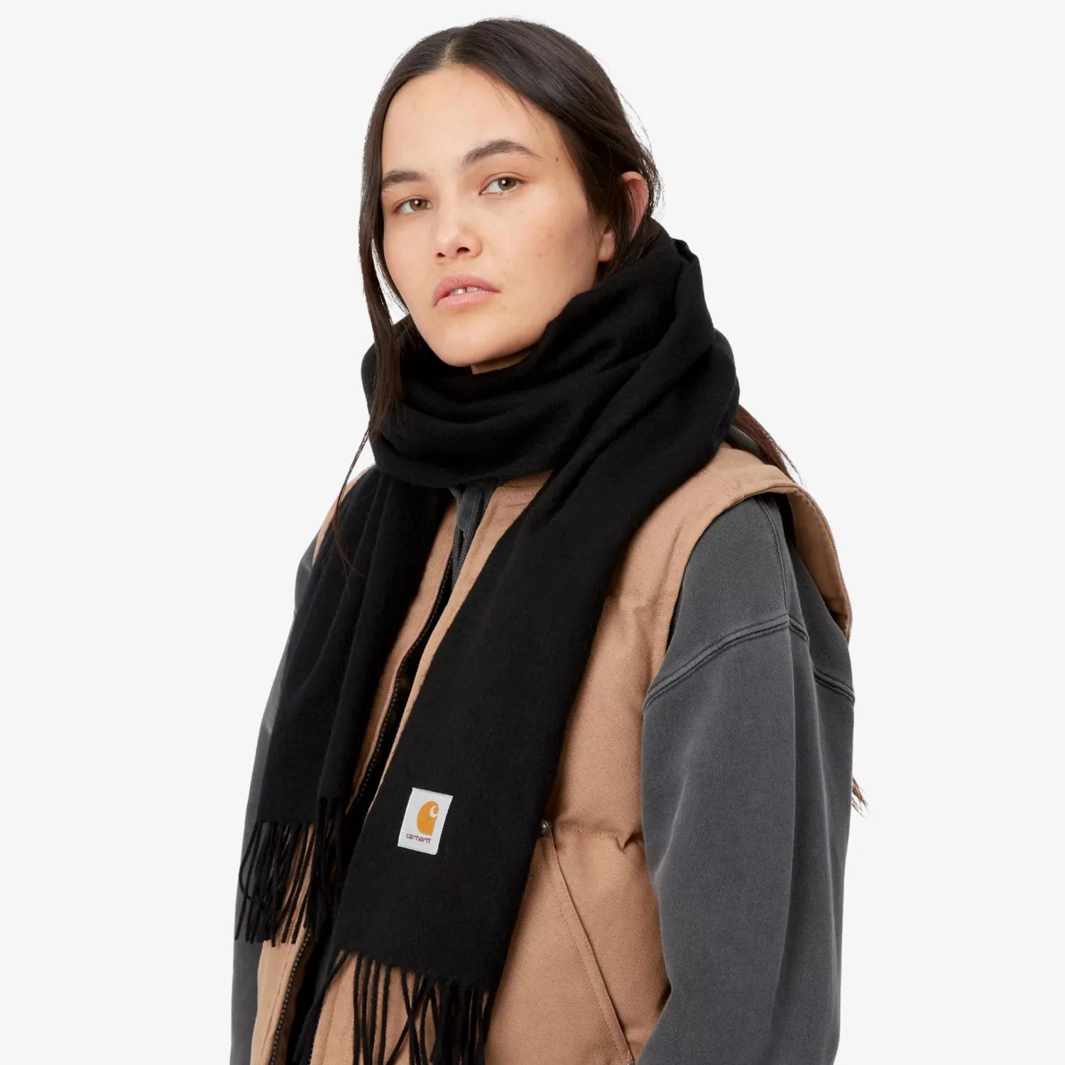 CARHARTT WIP -  ÉCHARPE CLAN SCARF - BLACK -  Klubb