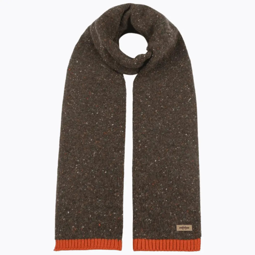 ÉCHARPE EN LAINE LISTACO MARRON