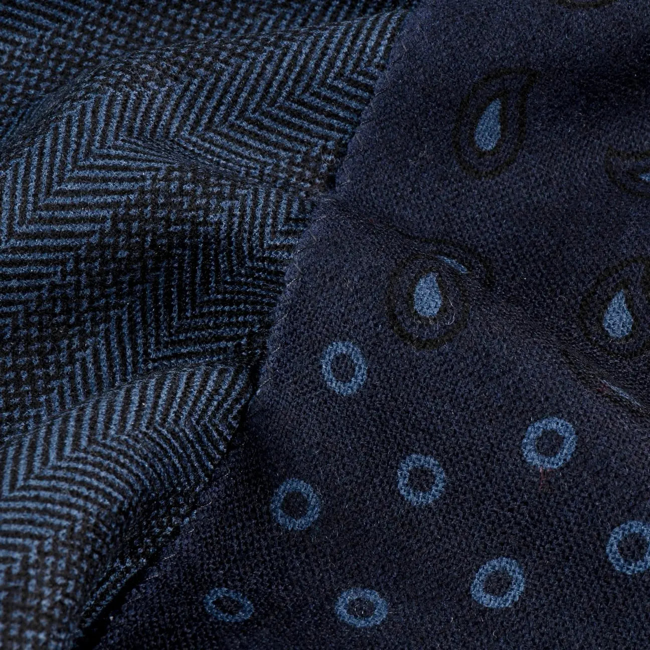 STETSON -  ÉCHARPE LAINE HERRINGBONE DOTS -  Klubb