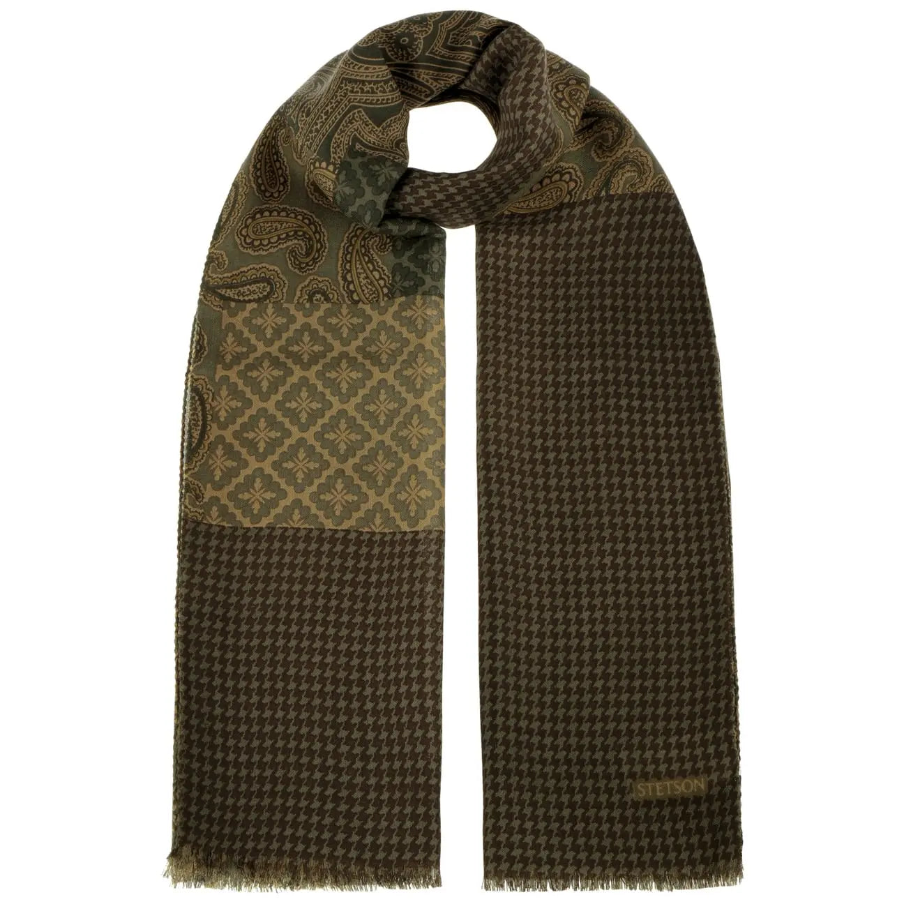 STETSON -  ÉCHARPE LAINE PATCHWORK PAISLEY -  Klubb
