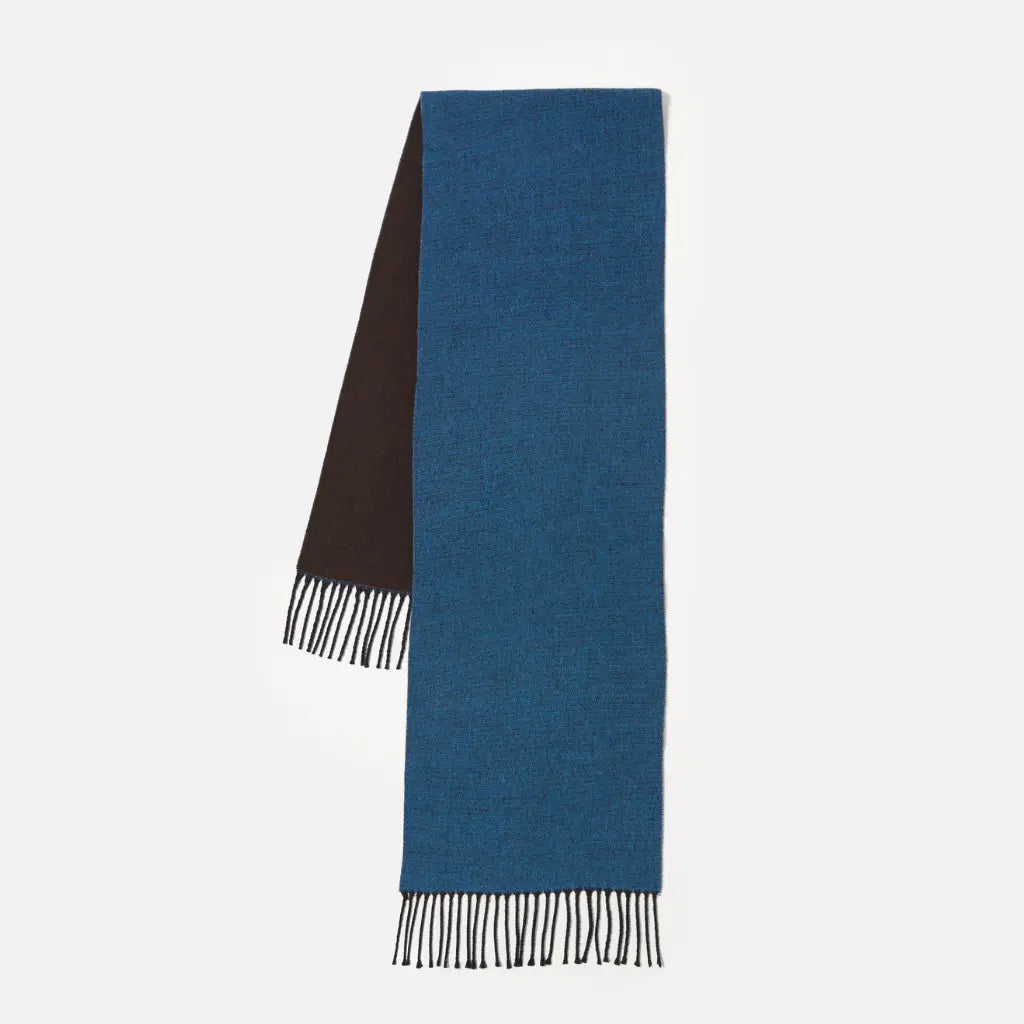 UNIVERSAL WORKS -  ÉCHARPE RÉVERSIBLE BLEU & MARRON -  Klubb