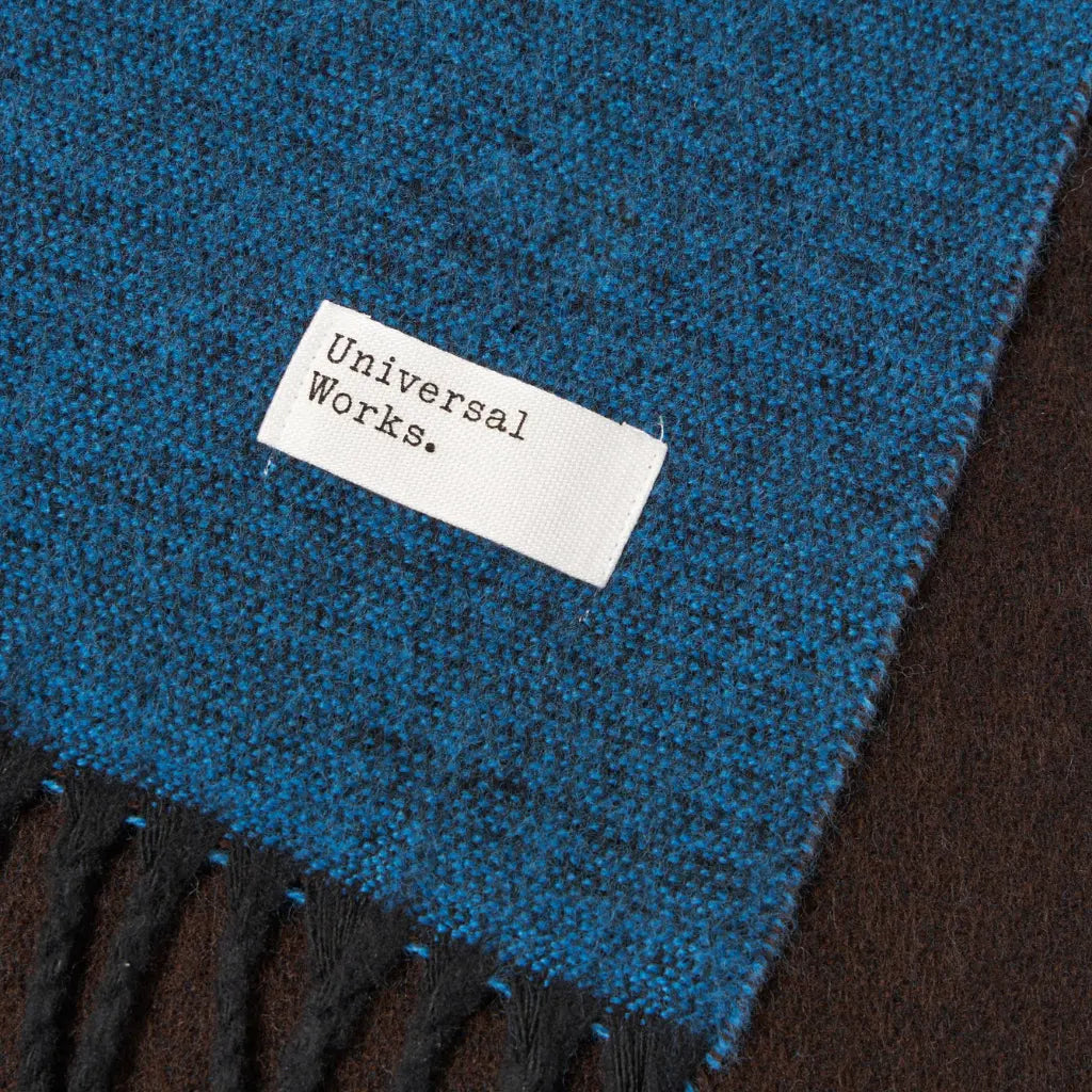UNIVERSAL WORKS -  ÉCHARPE RÉVERSIBLE BLEU & MARRON -  Klubb