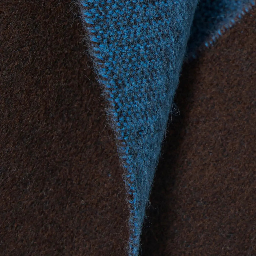 UNIVERSAL WORKS -  ÉCHARPE RÉVERSIBLE BLEU & MARRON -  Klubb