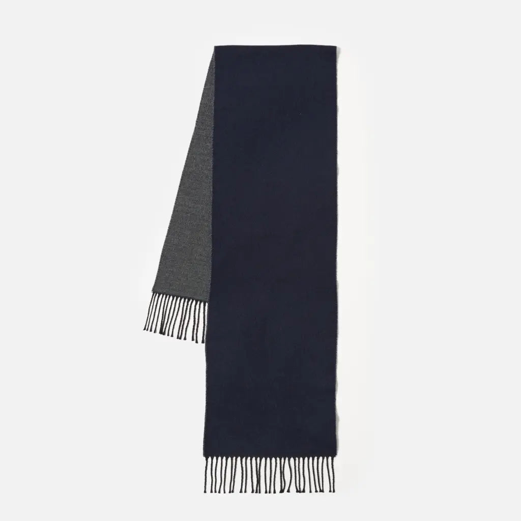 UNIVERSAL WORKS -  ÉCHARPE RÉVERSIBLE MARINE & GRIS -  Klubb
