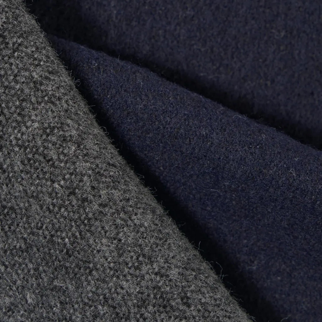 UNIVERSAL WORKS -  ÉCHARPE RÉVERSIBLE MARINE & GRIS -  Klubb