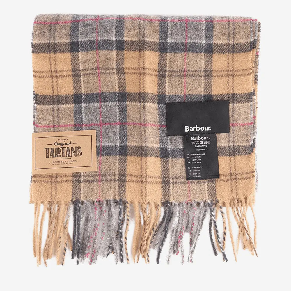ÉCHARPE TARTAN BEIGE