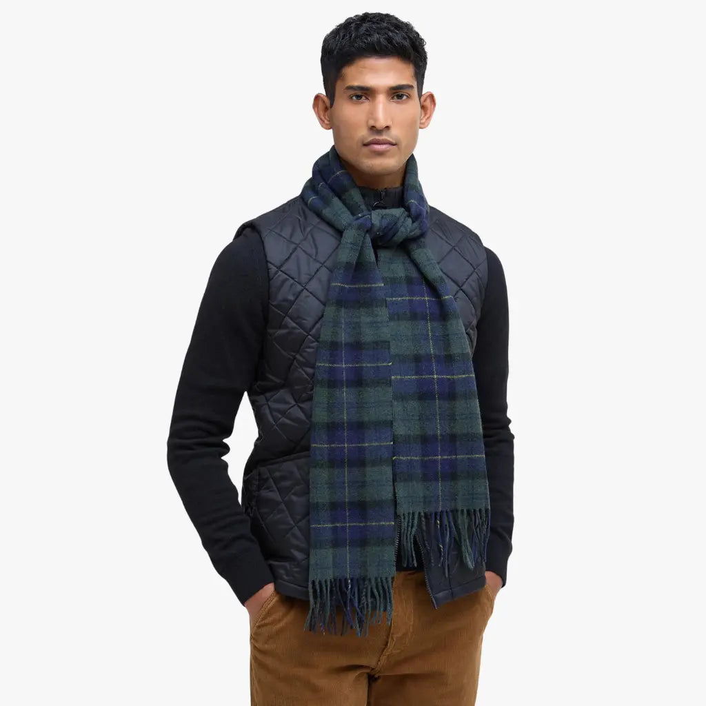 BARBOUR -  ÉCHARPE TARTAN BLEU -  Klubb