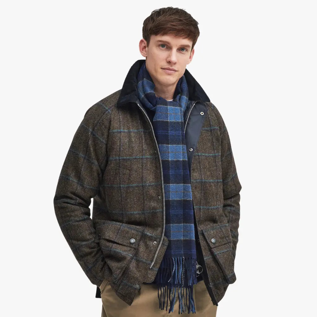 BARBOUR -  ÉCHARPE TARTAN BLEU -  Klubb