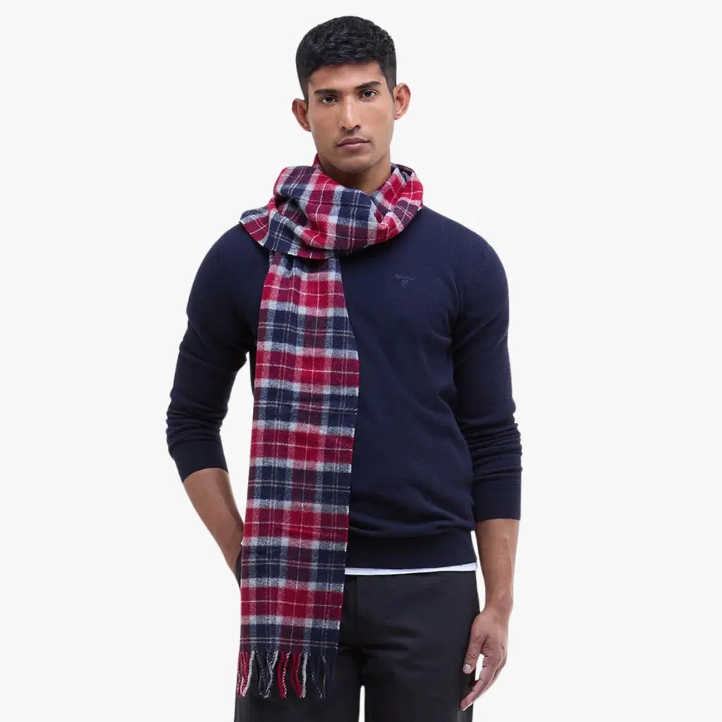 BARBOUR -  ÉCHARPE TARTAN CRANBERRY -  Klubb