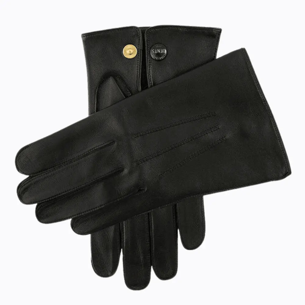 BLACK CABRETTA LEATHER GLOVES