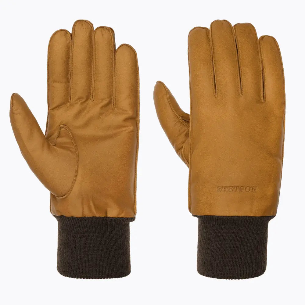 GANTS WORKER CUIR - JAUNE