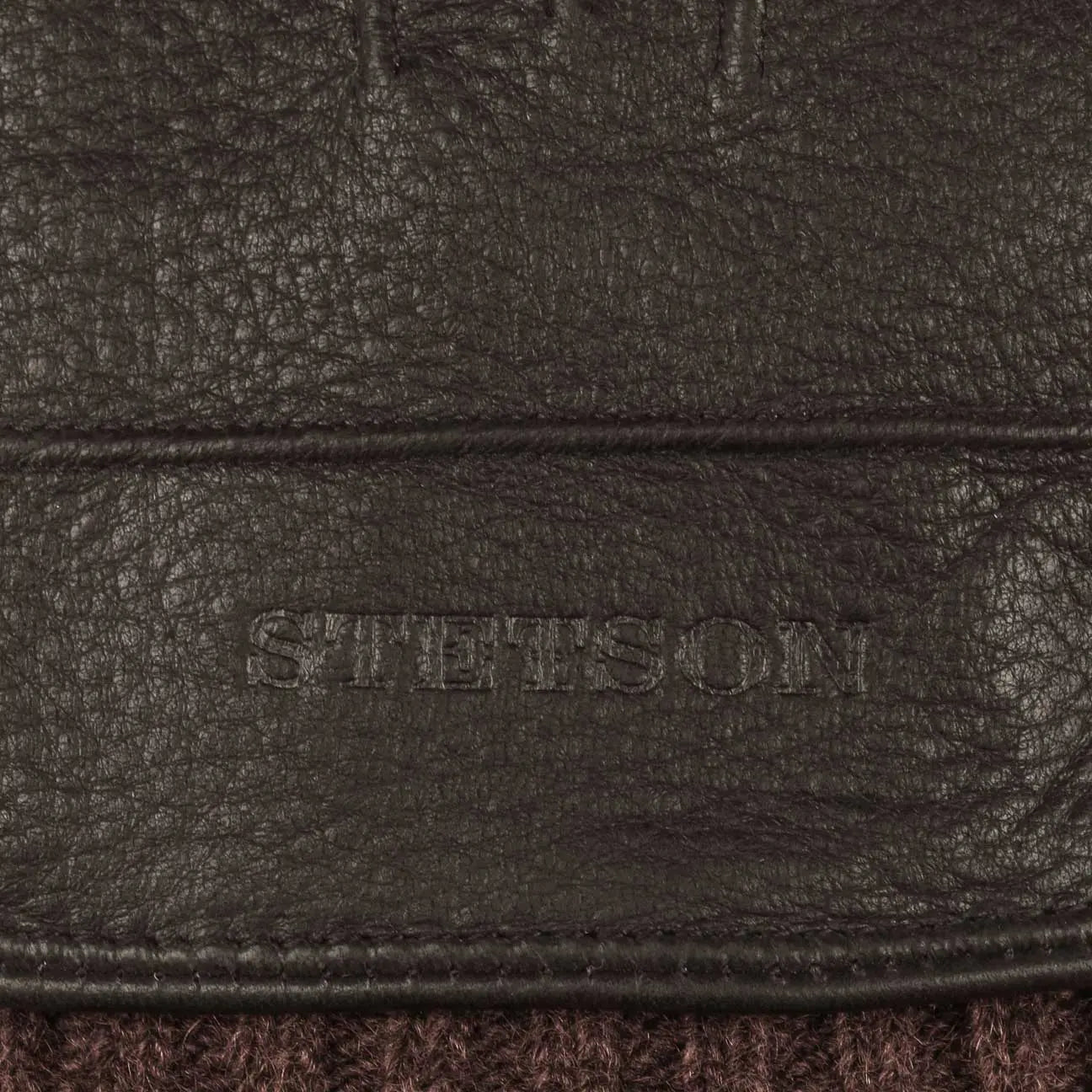GANTS CUIR & CACHEMIRE - MARRON STETSON -  Klubb