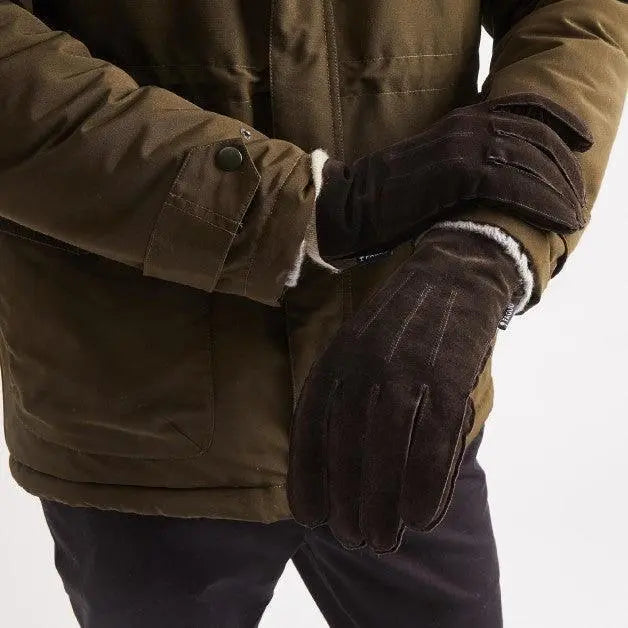 DARK BROWN LEATHER GLOVES