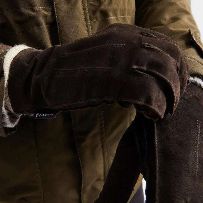 DARK BROWN LEATHER GLOVES