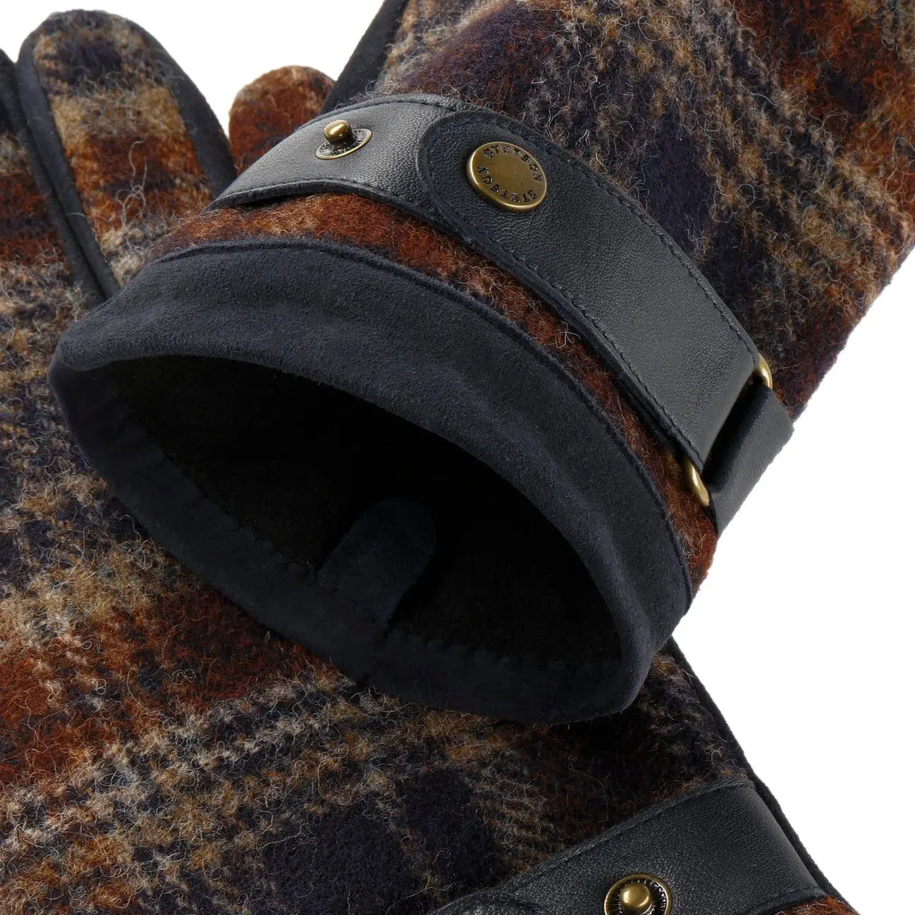 STETSON -  GANTS EN CUIR OAKDALE - BLEU FONCÉ -  Klubb