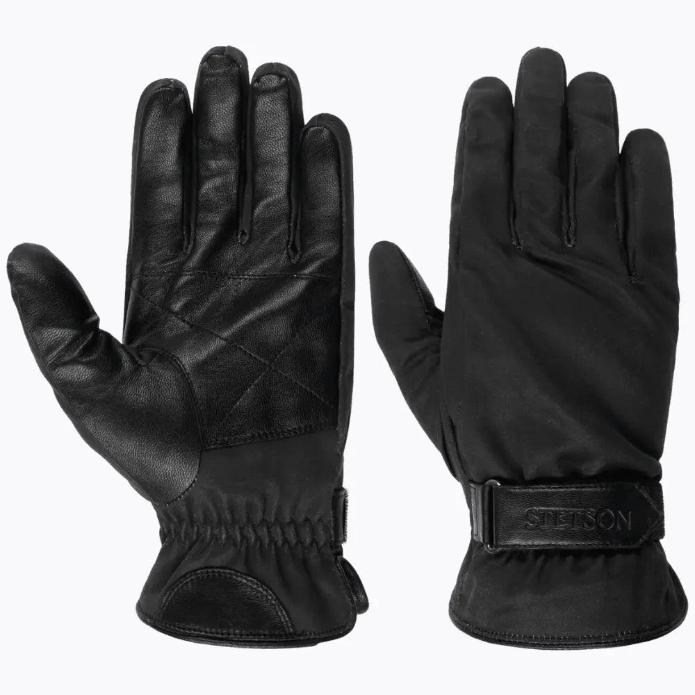 SOFT LEATHER GLOVES TWOTONE BLACK