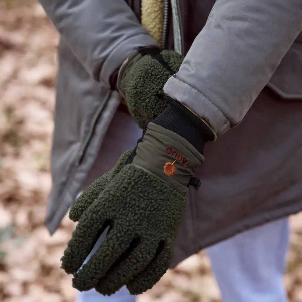 FAGUO -  GANTS SHERPA VERT FONCÉ -  Klubb